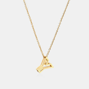 Stainless Steel Letter Pendant Necklace