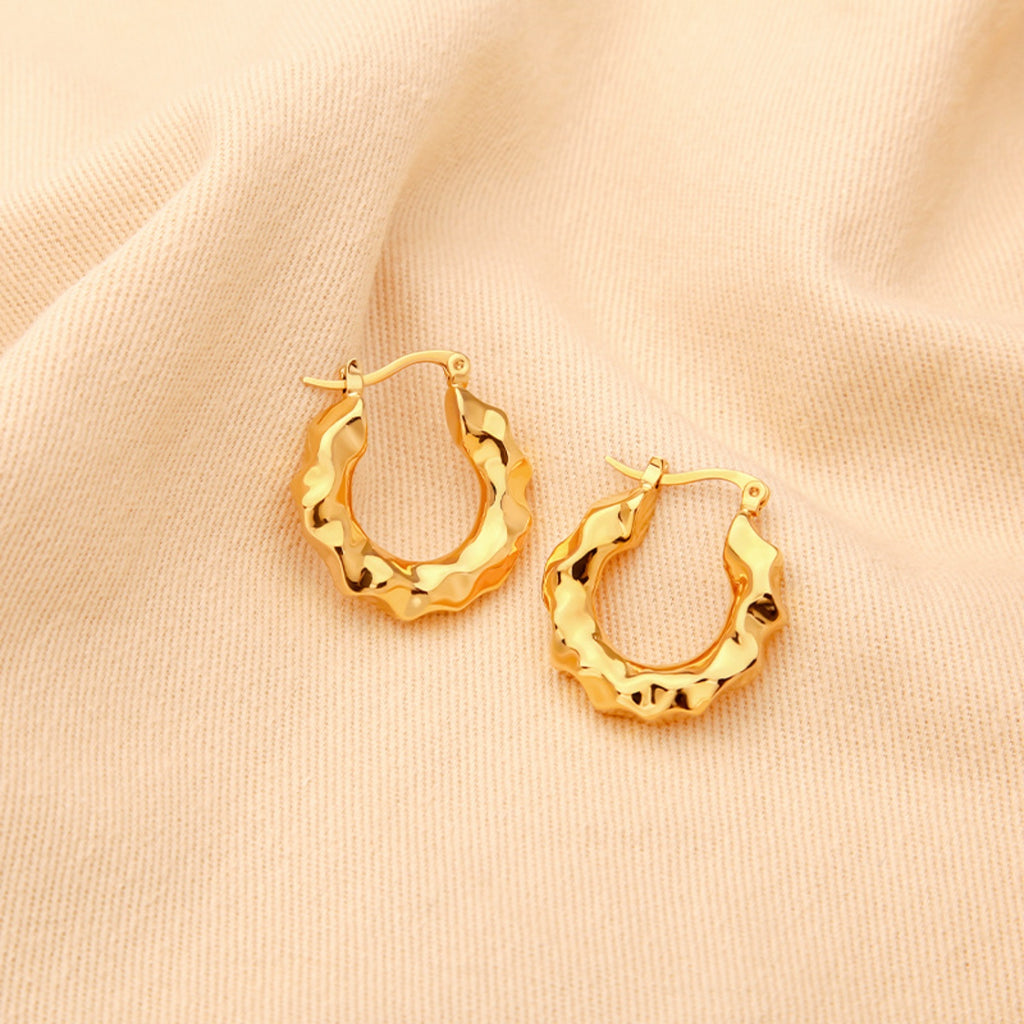 Gold-Plated Huggie Earrings