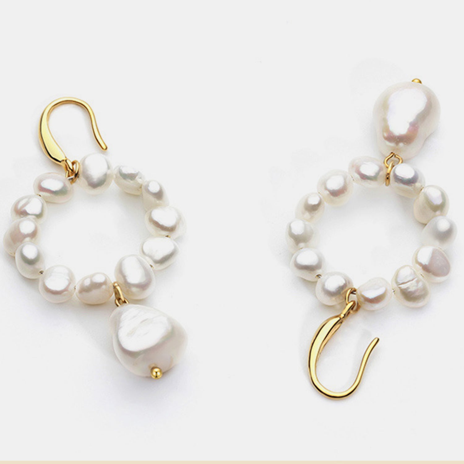 Gold-Plated Mother-of-Pearl Dangle Earrings