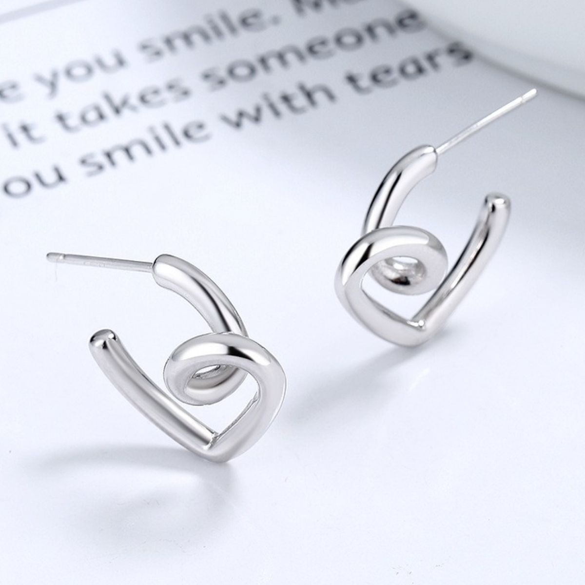 Alloy Irregular Heart Earrings