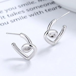 Alloy Irregular Heart Earrings