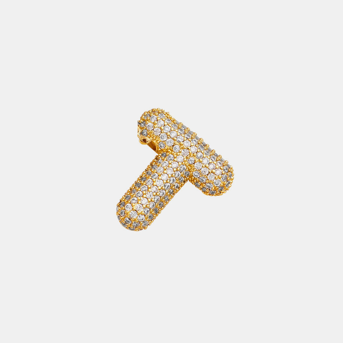 Gold-Plated Inlaid Zircon Letter Necklace