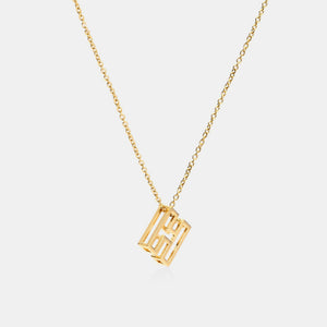 Stainless Steel Letter Pendant Necklace