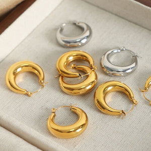 18K Gold-Plated Huggie Earrings