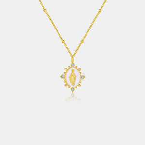 18K Gold-Plated Spring Ring Closure Pendant Necklace