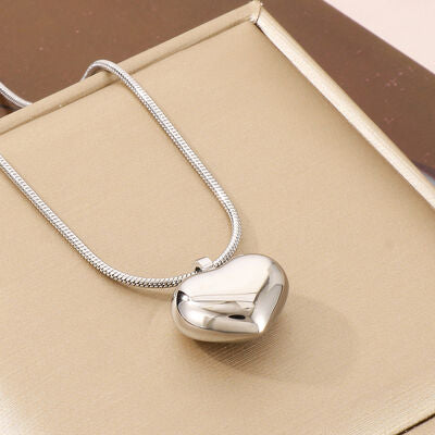 Stainless Steel Heart Pendant Necklace