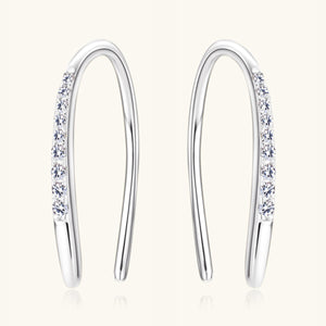 Moissanite 925 Sterling Silver U Shape Earrings