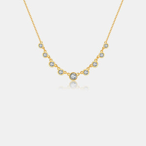 Inlaid Zircon 925 Sterling Silver Necklace