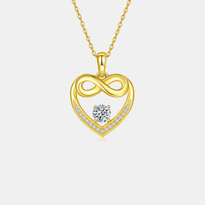 Moissanite 925 Sterling Silver Heart Necklace