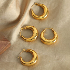 18K Gold-Plated Huggie Earrings