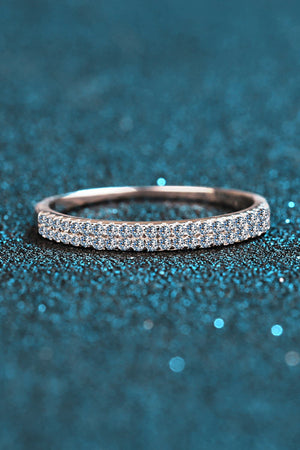 Moissanite 925 Sterling Silver Half-Eternity Ring