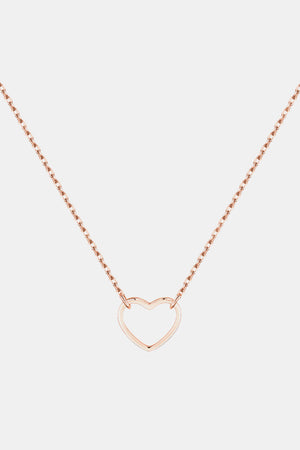 925 Sterling Silver Heart Shape Pendant Necklace