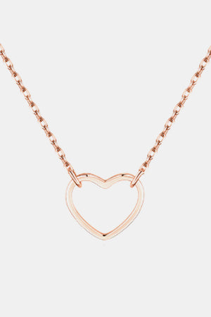 925 Sterling Silver Heart Shape Pendant Necklace