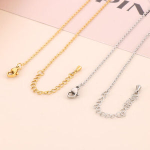 Pendant Rhinestone Stainless Steel Necklace