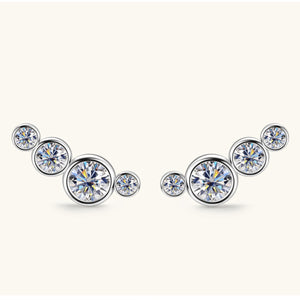 Moissanite 925 Sterling Silver Stud Earrings